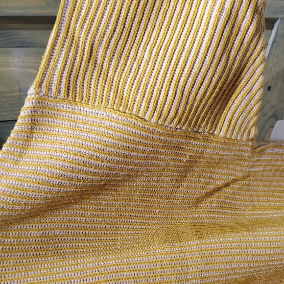 TOPSHOP CHUNKY KNIT RIBBED SWEATER SIZE 12 YELLOW CREW NECK PULLOVER - Picture 4 of 8
